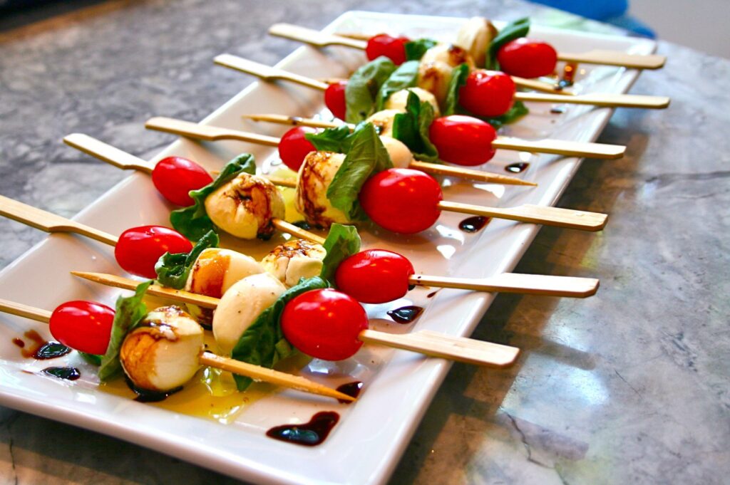 Caprese Salad Skewers at www.ahealthylifeforme.com