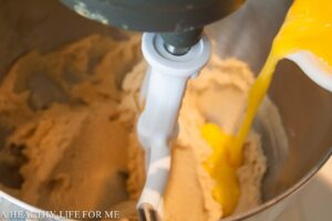 Add eggs to batter