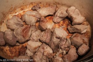 Browned Pork Shoulder in Dutch Oven
