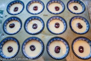 Cherries added to White Cupcake Batter