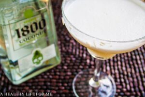 Coconut Margarita made with 1800 Coconut Tequila