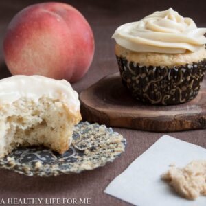 White Peach Cupcake with Brown Sugar Frosting-2