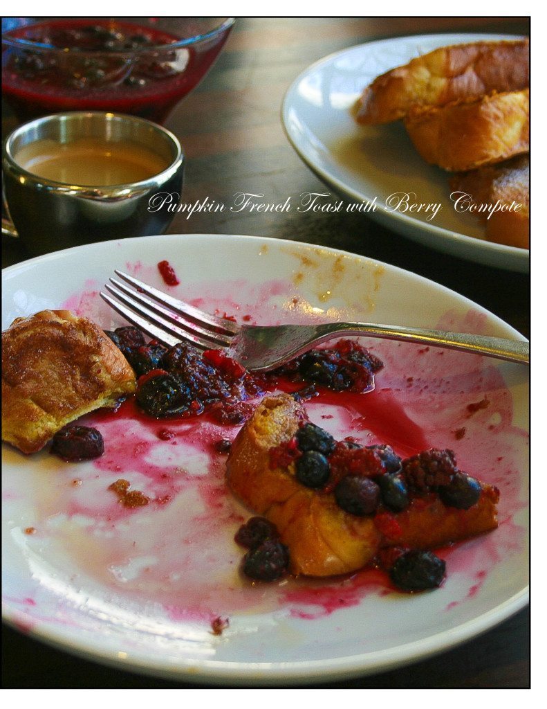 Pumpkin French Toast with Berry Compote