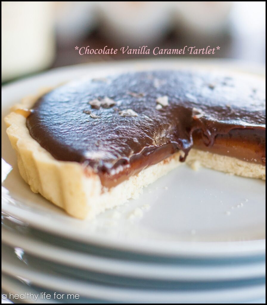Chocolate Vanilla Caramel Tartlet made with DAVE's Syrup