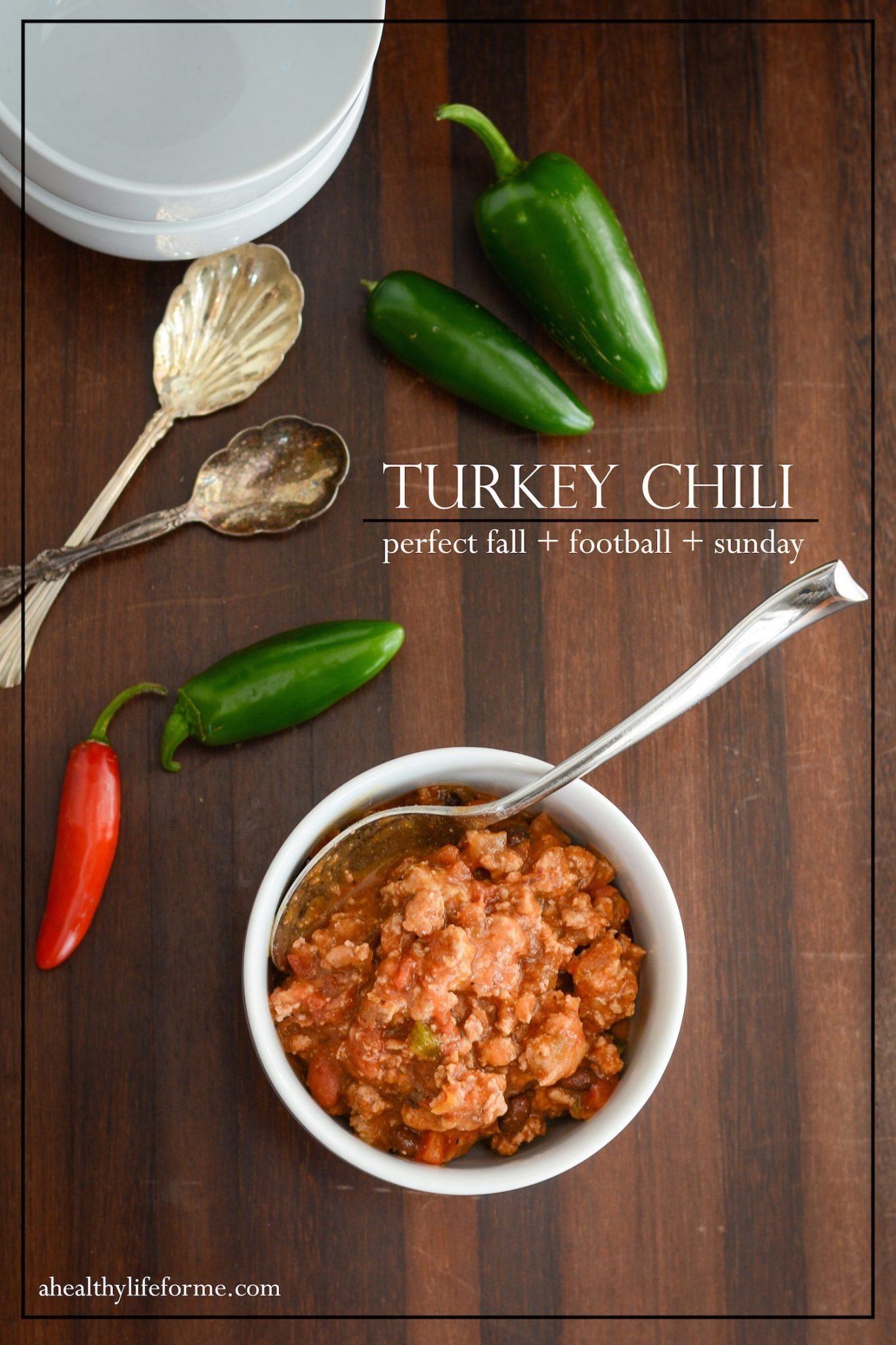 Gluten Free Low Calorie Turkey Chili | ahealthylifeforme.com