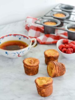 Orange Popover are an easy and sweet gluten free bread recipe that is perfect served with honey or fresh fruit | ahealthylifeforme.com