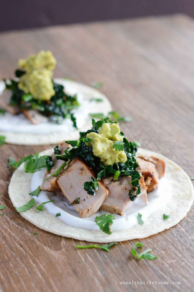 Tequila Lime Fish Tacos with Kale Recipe Gluten Free Healthy | ahealthylifeforme.com