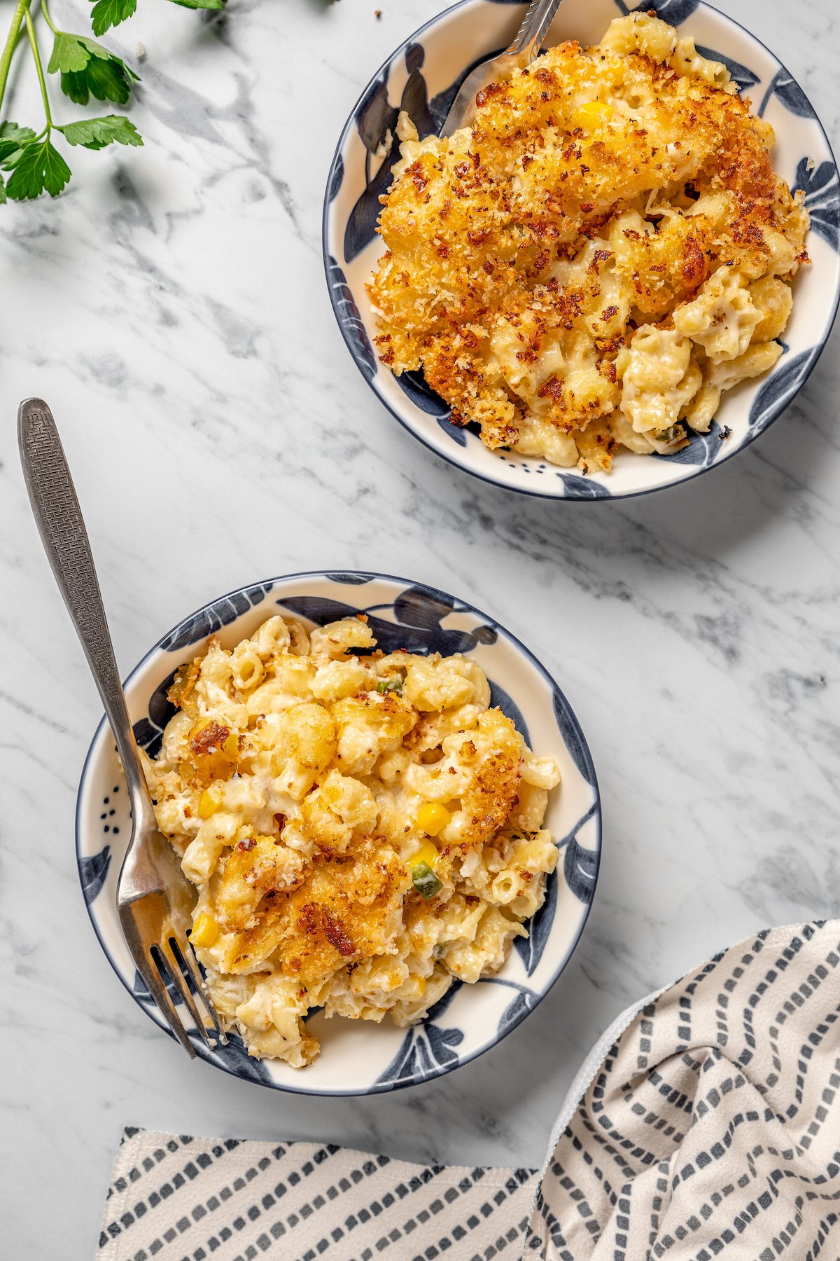 Creamy Mac and Cheese with Jalapeño and Corn