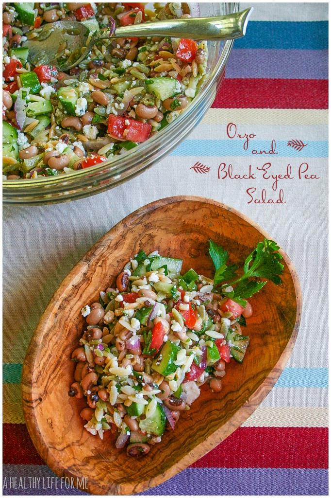 Orzo and Black Eyed Pea Salad Healthy New Years 
