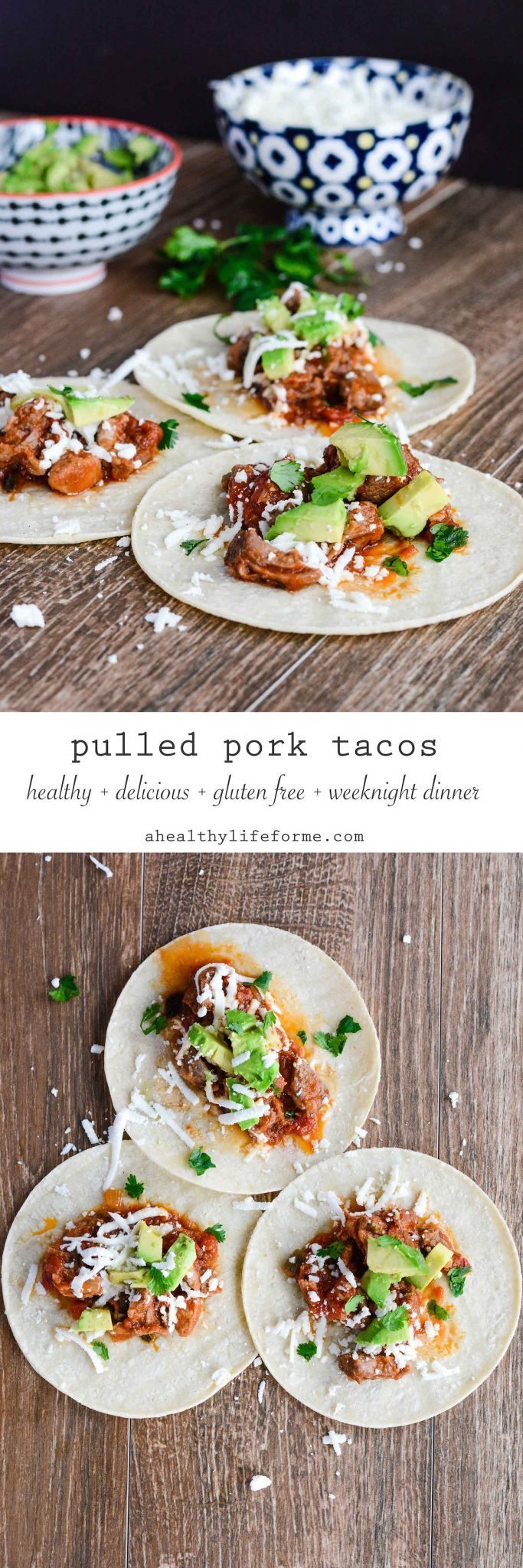 Pulled Pork Tacos Gluten Free Weeknight Dinner Recipe | ahealthylifeforme.com