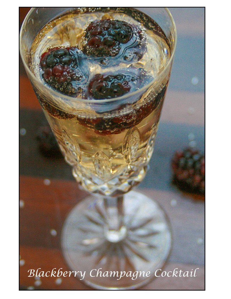 Blackberry Champagne Cocktail