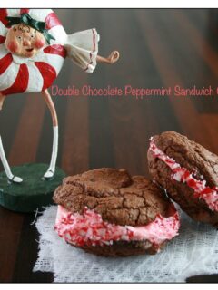 Double Chocolate Cookie Peppermint Sandwich Recipe | ahealthylifeforme.com