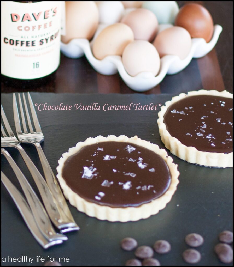 Chocolate-Vanilla Caramel Tartlet recipe | ahealthylifeforme.com