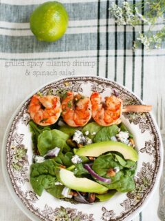 Grilled Spicy Cilantro Shrimp Salad Recipe | ahealthylifeforme.com