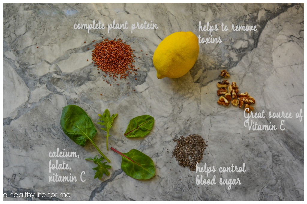 ingredients for quinoa Superfood Healthy