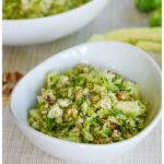 Brussels Sprouts and Apple Salad with Blue Cheese is a crisp healthy clean salad, that is loaded with texture and flavor| ahealthylifeforme.com