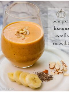 Pumpkin Banana Vanilla Smoothie Recipe | ahealthylifeorme.com