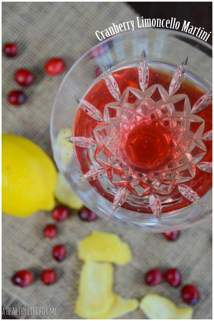 Cranberry Simple Syrup Limoncello Holiday Cocktail