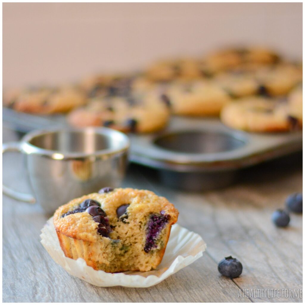 Blueberry Protein Muffin Recipe | ahealthylifeforme.com