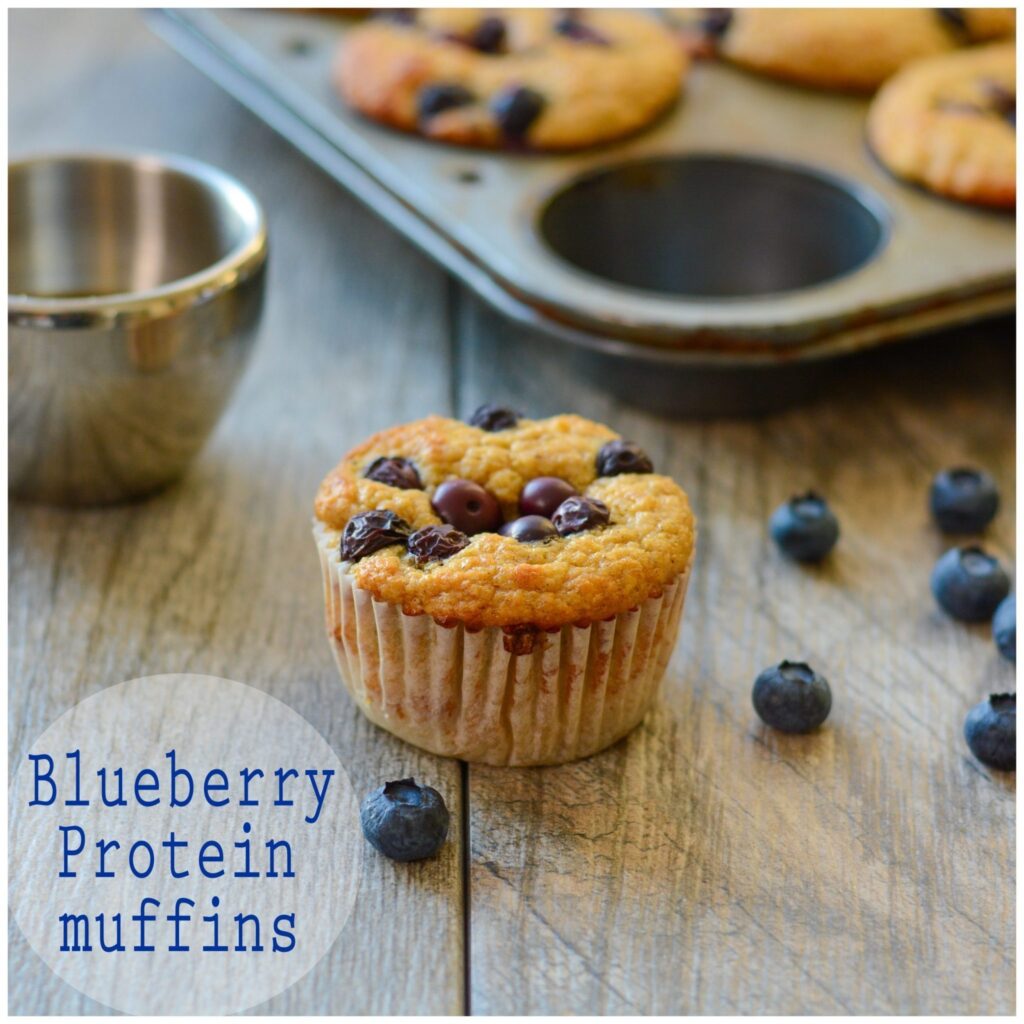 Blueberry Protein Muffin Healthy Treat Recipe | ahealthylifeforme.com