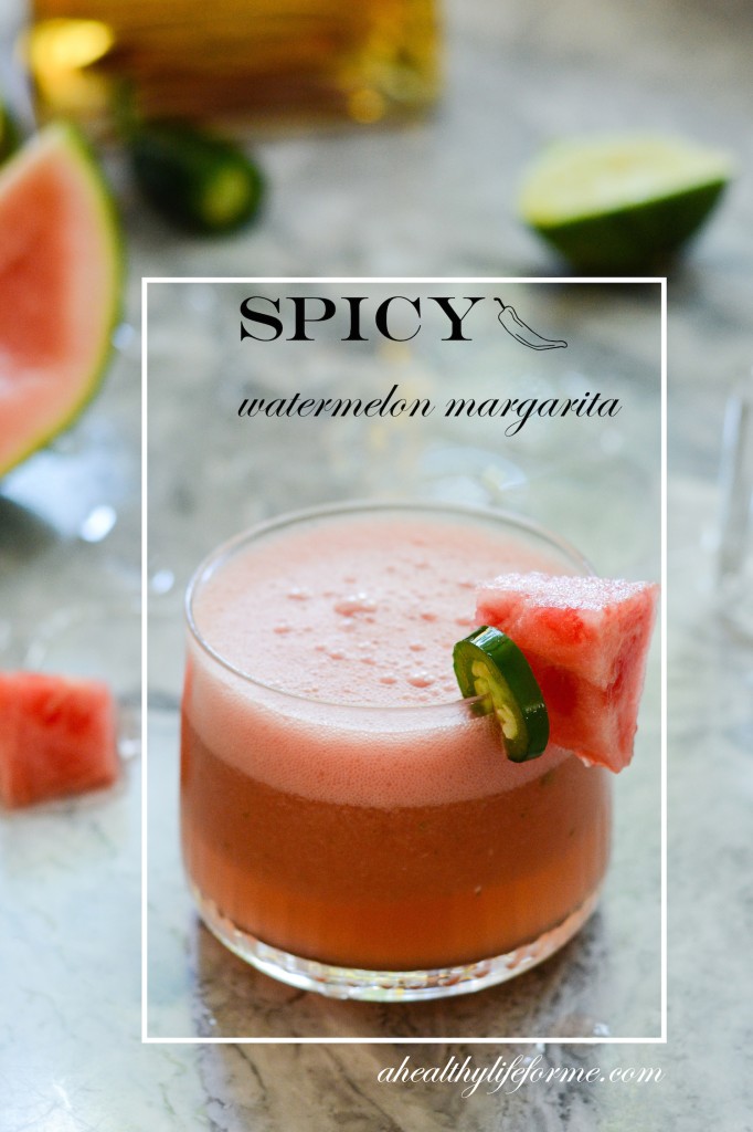 Spicy Watermelon Margarita Recipe | ahealthylifeforme.com