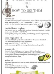 Graphic on 5 Healthy Oils and How to use them for your health | ahealthylifeforme.com