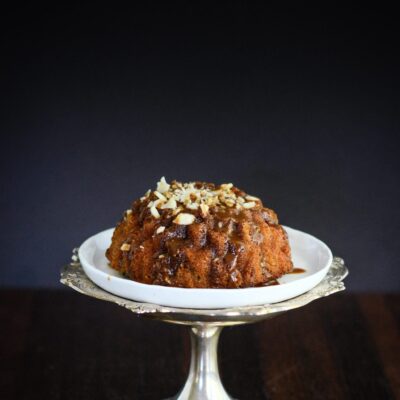 Gluten Free and Paleo Fig Cake with Coconut Vanilla Glaze | ahealthylifeforme.com
