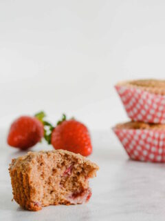 Gluten Free Strawberry Muffin Recipe that is grain free, dairy free, paleo, delicious and moist | ahealthylifeforme.com