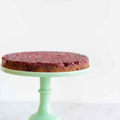 Gluten Free cranberry Upside Down Cake Recipe | ahealthylifeforme.com