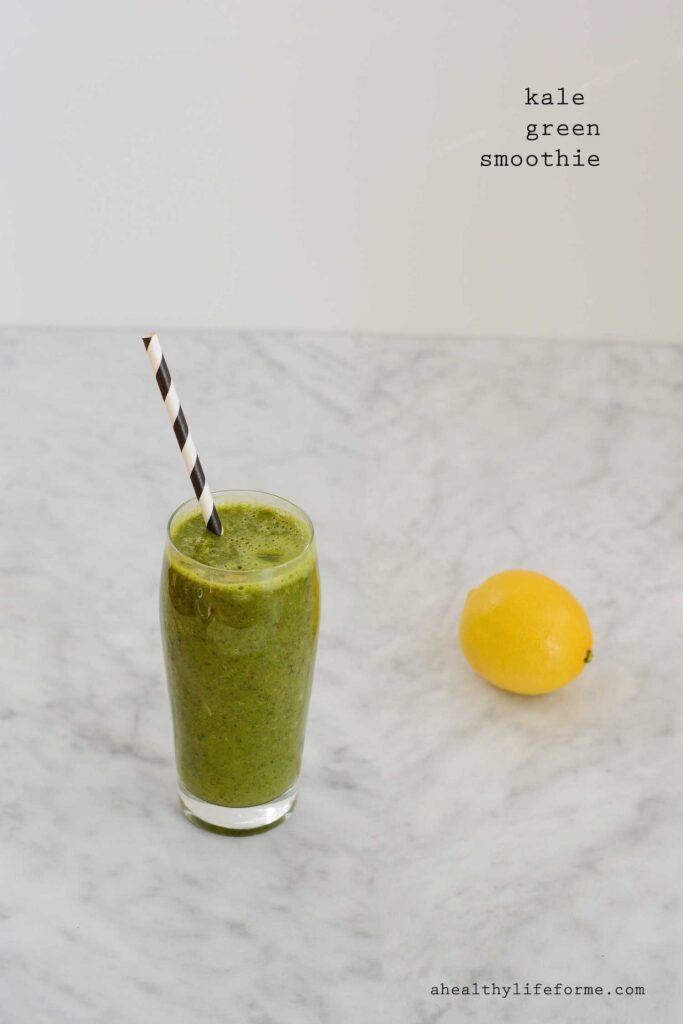 Kale Green Smoothie Recipe is gluten free dairy free and paleo