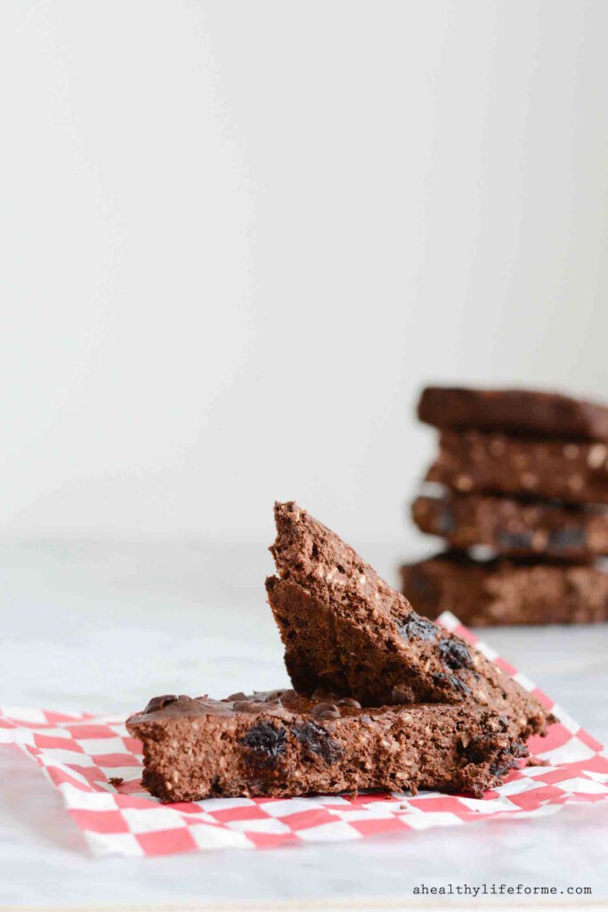 Double Chocolate Coconut Protein Brownies Recipe | ahealthylifeforme.com