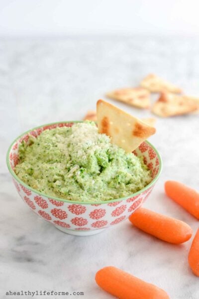 Broccoli Pesto Dip Recipe healthy clean and delicious | ahealthylifeforme.com