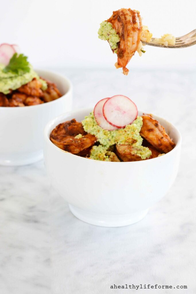 Chipotle Shrimp Burrito Bowl Recipe Gluten Free | ahealthylifeforme.com