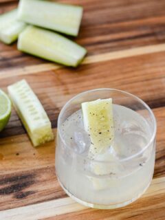 Cucumber Lime Black Pepper Cocktail Recipe | ahealthylifeforme.com
