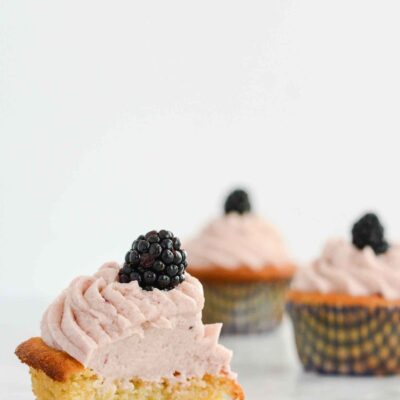 Lemon Blackberry Cupcake Recipe Gluten Free Paleo Recipe | ahealhtylifeforme.com