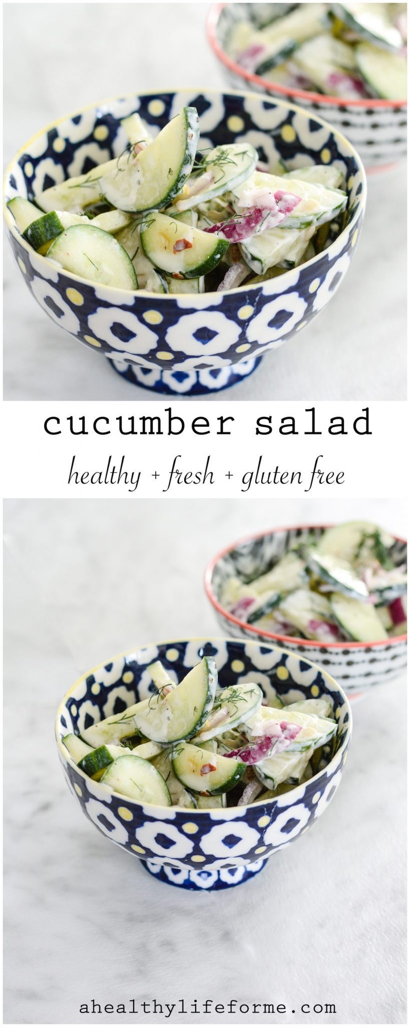 Cucumber Salad Recipe | ahealthylifeforme.com