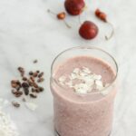 Cherry Coconut Chocolate Smoothie is a sweet healthy decadent smoothie that tastes like a cherry milkshake. Perfect for after your workout or mid day pick me up. It is Gluten Free, Dairy Free, Paleo Frinedly.