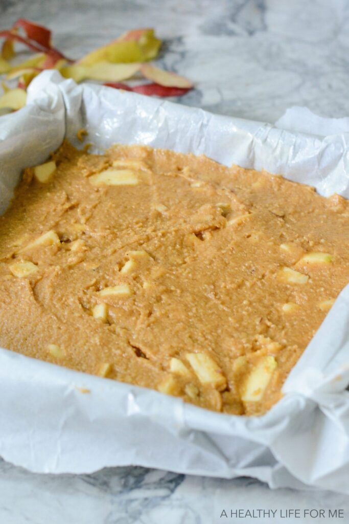 Gluten Free Apple Blondies are delicious moist, dairy free, paleo friendly recipe | ahealthylifeforme.com