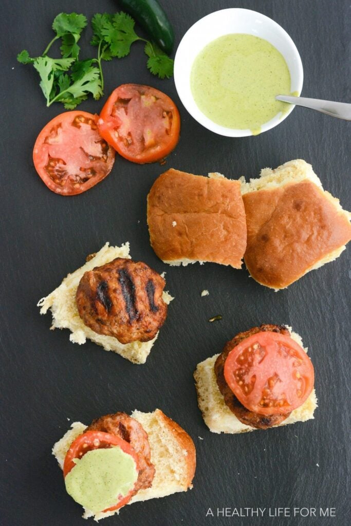 Turkey Chorizo Sliders are the perfect grilled burger with a bit of spicy and tons of flavor | ahealthylifeforme.com