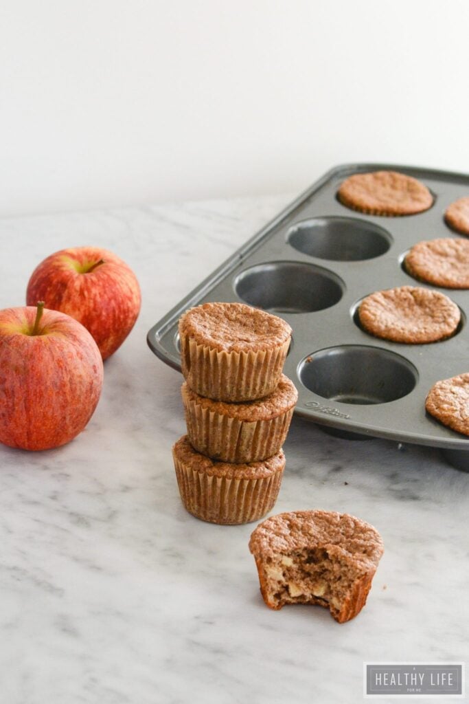 Apple Pie Protein Muffins are delicious healthy gluten free way to start of your day | ahealthylifeforme.com