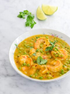 Sweet Potato Curry Shrimp Soup is a simple, healthy, thick soup that is loaded with a sweet creamy flavor. Paleo, Gluten Free and Dairy Free | ahealthylifeforme.com