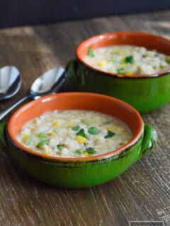 Crab Chowder is loaded with crab, corn, and gluten free gnocchi. | ahealthylifeforme.com
