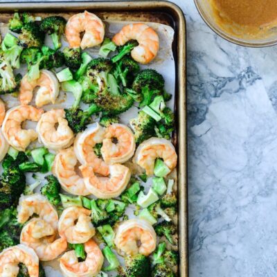 Broiled Shrimp and Broccoli with Cashew Sauce is gluten free dairy free healthy and ready in 15 minutes | ahealthylifeforme.com