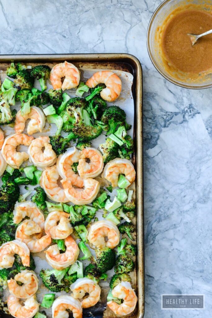 Broiled Shrimp and Broccoli with Cashew Sauce is gluten free dairy free healthy and ready in 15 minutes | ahealthylifeforme.com