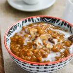 Gingerbread Overnight Oats cooked in Slow Cooker Recipe | ahealthylifeforme.com
