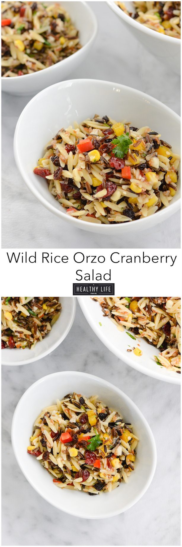 Wild Rice Orzo Cranberry Salad Recipe | ahealthylifeforme.com