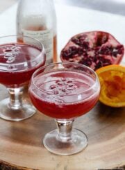Pomegranate Orange Sparkler Cocktail Recipe | ahealthylifeforme.com