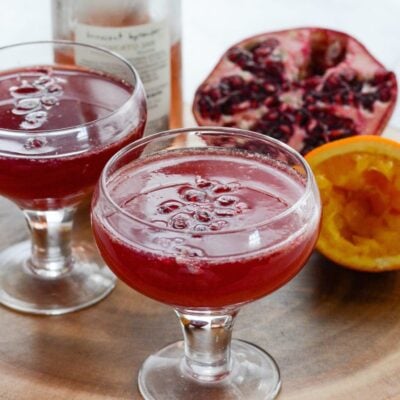 Pomegranate Orange Sparkler Cocktail Recipe | ahealthylifeforme.com