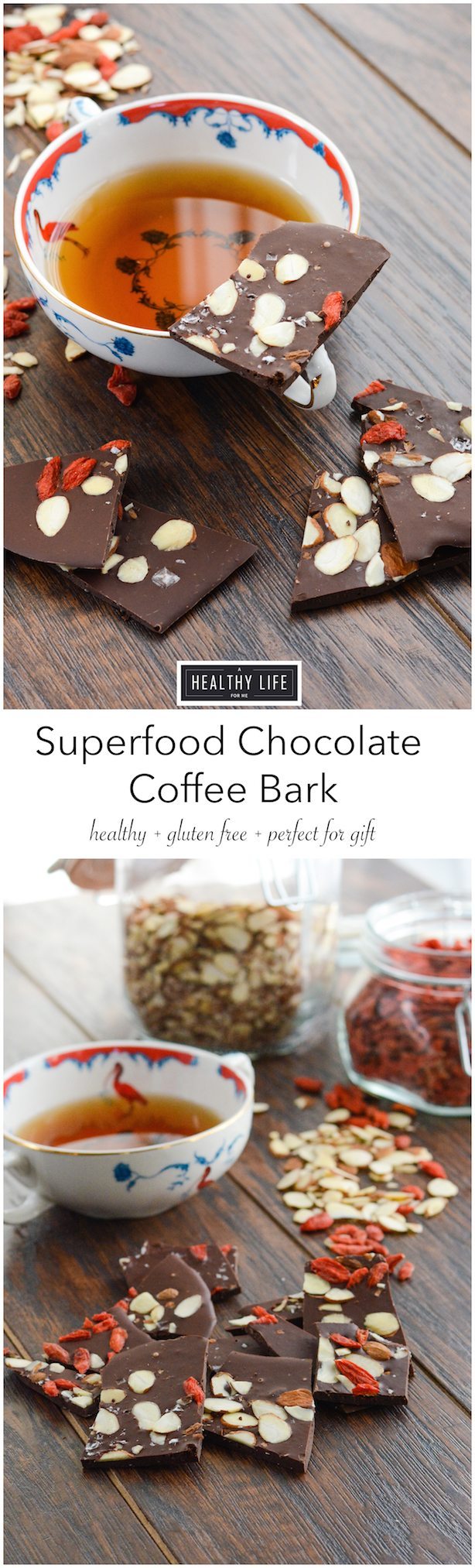 Superfood Chocolate Coffee Bark is gluten free, healthy and decadent recipe | ahealthylifeforme.com