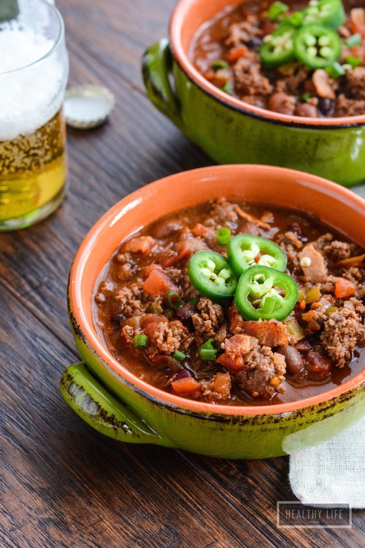 Bison Chili with Beer and Bacon | A Healthy Life for Me